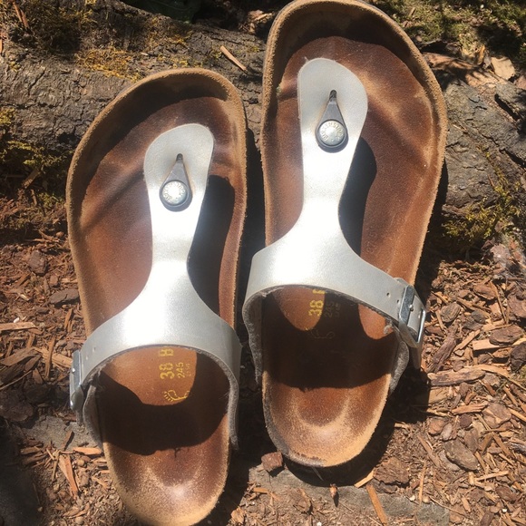 Birkenstock Gizeh Silver 38 - Picture 1 of 4